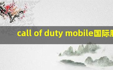 call of duty mobile国际服